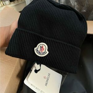 Moncler Classic Black Knit Beanie